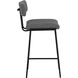 Buca 35.75 inch Belfast Koala Grey Counter Stool